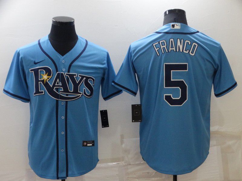 Men Tampa Bay Rays #5 Franco Light Blue Game Nike 2022 MLB Jersey->cleveland indians->MLB Jersey